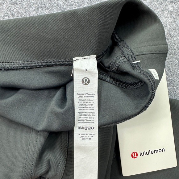 New Lululemon Leggings Size 0 Wunder Train HR Tight 25" Aerobic Twill GGRE Grey - Picture 7 of 9